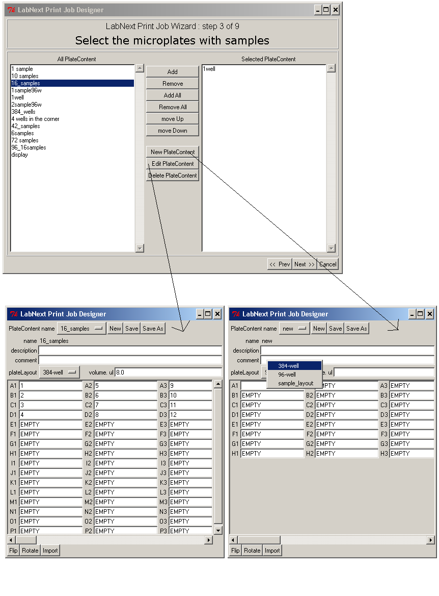 Microarrayer JobWizard Screenshot