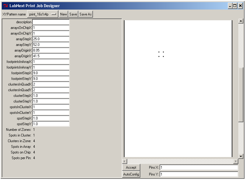 Microarrayer JobWizard Screenshot