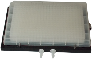 Cooling plate holder for LabNEXT microarrayers, plate installed